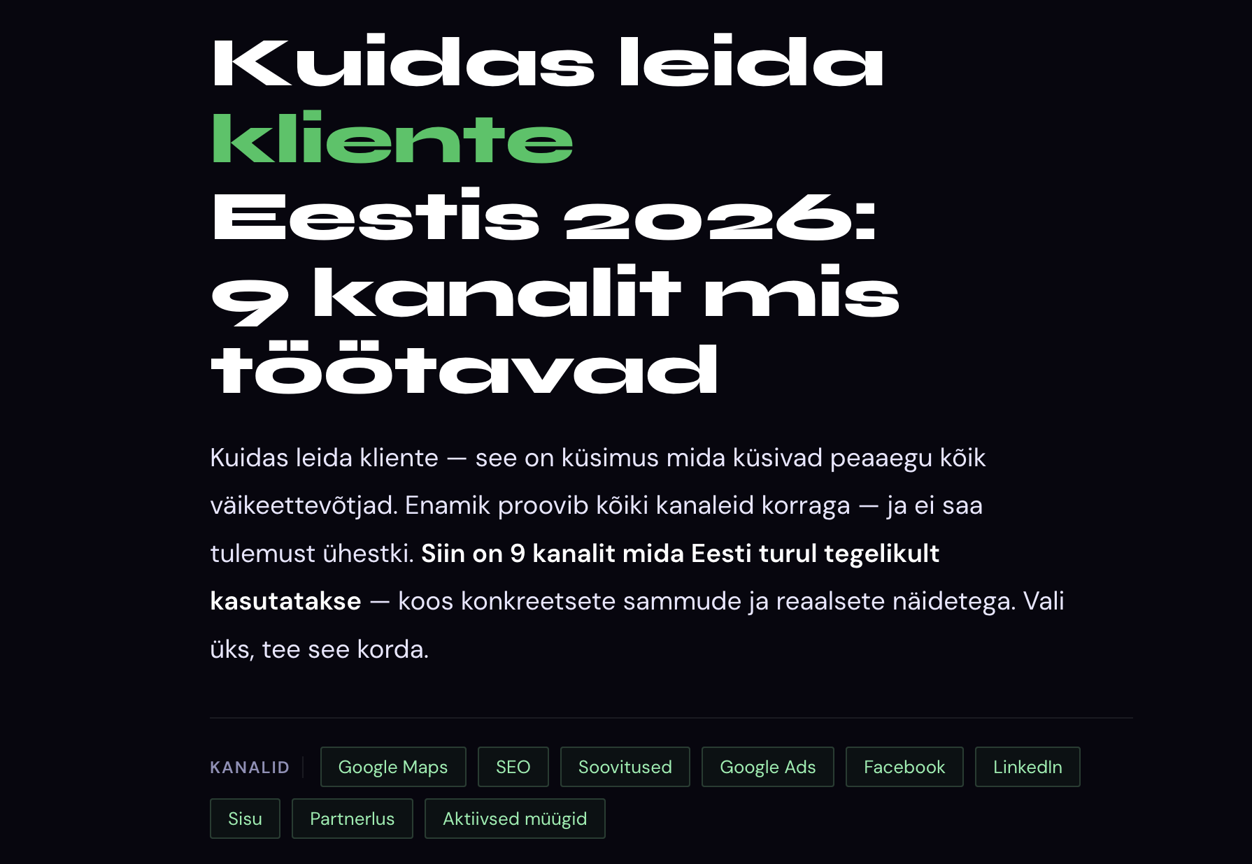 Kuidas leida kliente