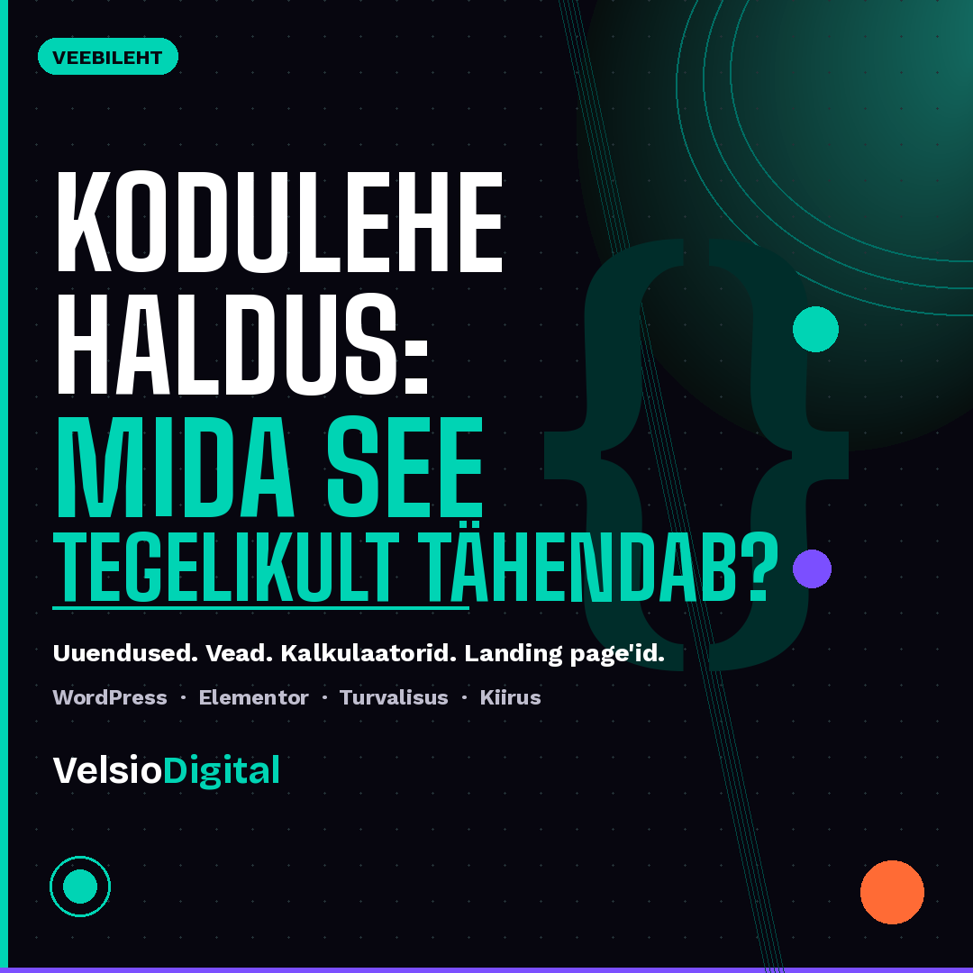 kodulehe haldus